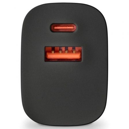 NGS Cargador de Pared BUD45W 45W Dual USB-C y USB-A Negro
